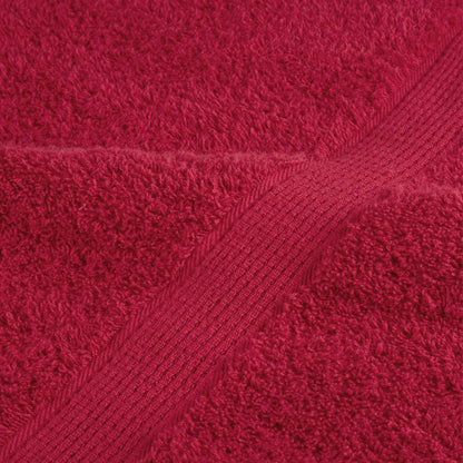 Premium Bath Towels "SOLUND" 10 pcs Red 100x150 cm 600 gsm