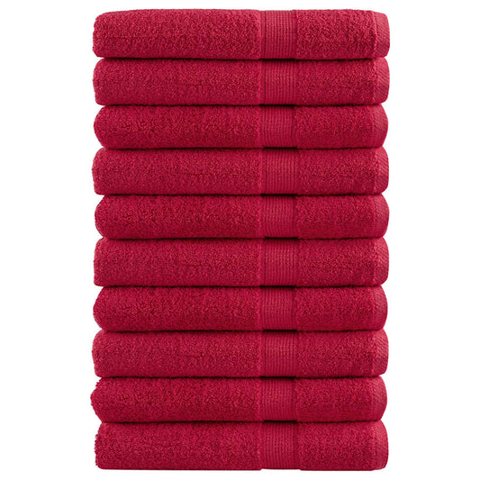 Premium Sauna Towels SOLUND 10 pcs Red 80x200 cm 600 gsm