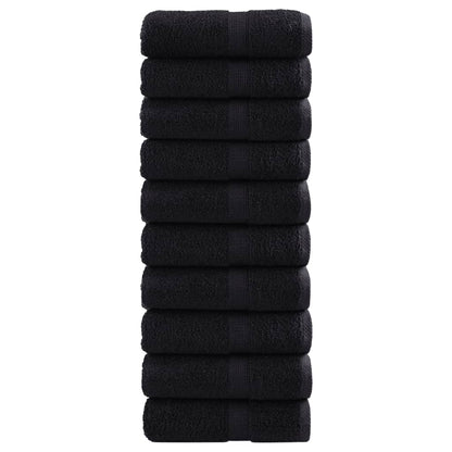 Premium Guest Towels SOLUND 10 pcs Black 30x50 cm 600 gsm
