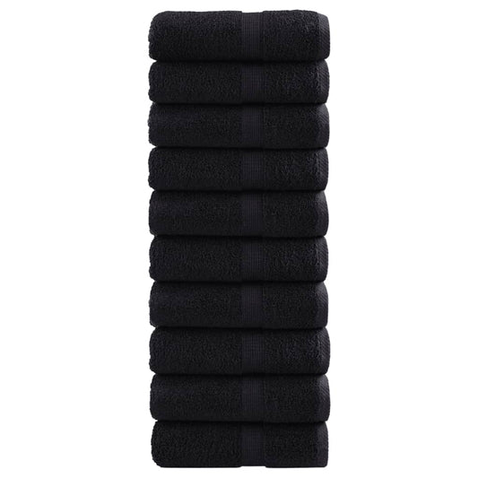 Premium Guest Towels SOLUND 10 pcs Black 30x50 cm 600 gsm