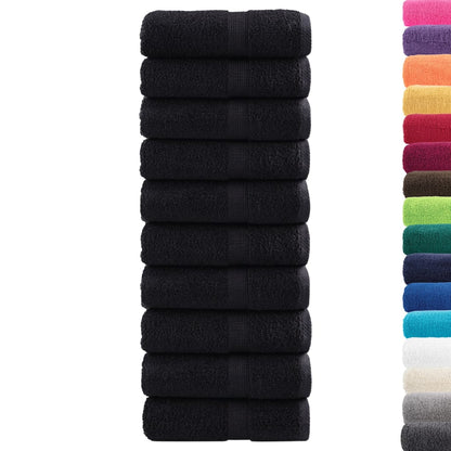 Premium Guest Towels SOLUND 10 pcs Black 30x50 cm 600 gsm