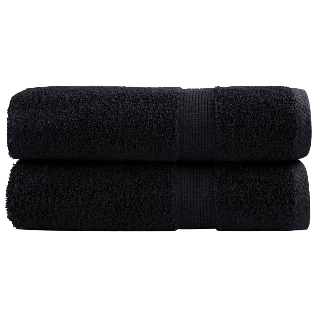 Premium Hand Towels SOLUND 2 pcs Black 50x100 cm 600 gsm