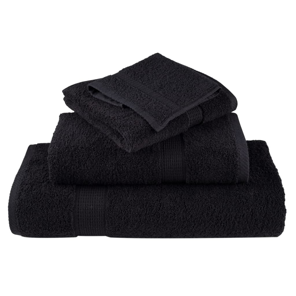 Premium Hand Towels SOLUND 2 pcs Black 50x100 cm 600 gsm
