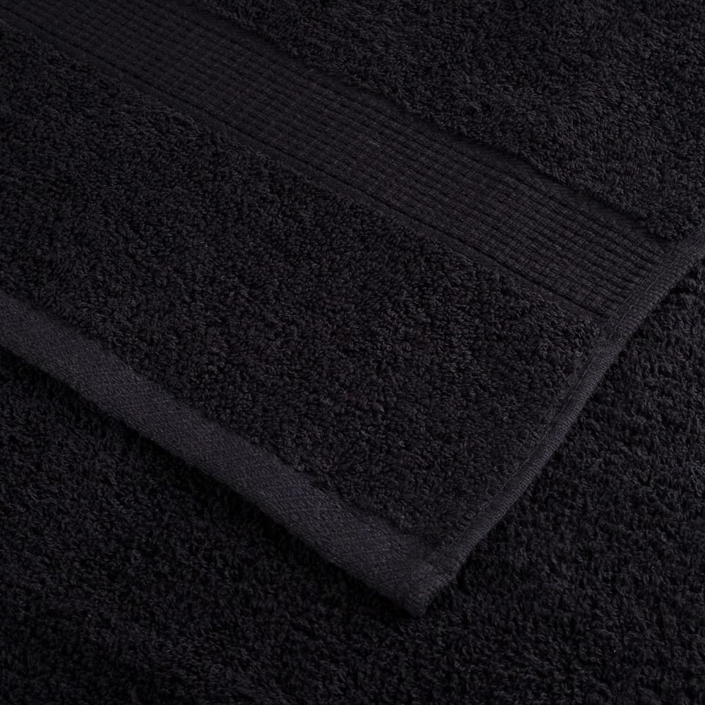 Premium Shower Towels SOLUND 2 pcs Black 70x140 cm 600 gsm