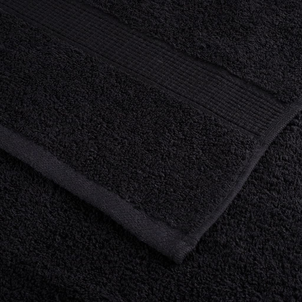 Premium Bath Towels "SOLUND" 2 pcs Black 100x150 cm 600 gsm