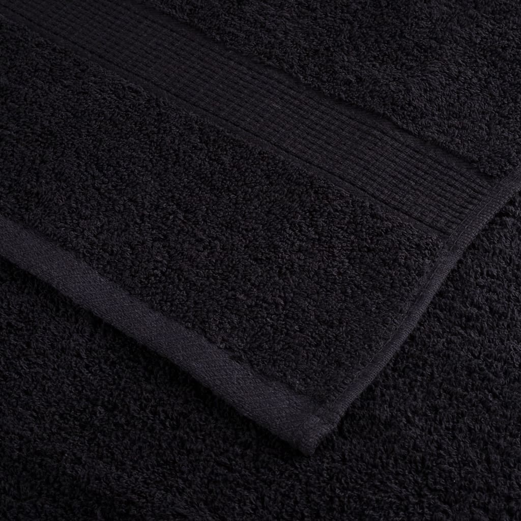 Premium Bath Towels "SOLUND" 4 pcs Black 100x150 cm 600 gsm
