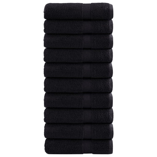 Premium Bath Towels "SOLUND" 10 pcs Black 100x150 cm 600 gsm