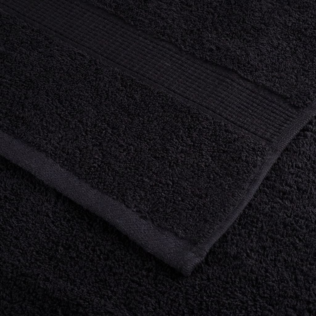 Premium Sauna Towels SOLUND 4 pcs Black 80x200 cm 600 gsm