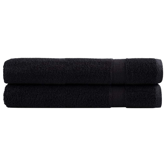 Premium Towels SOLUND 2 pcs Black 100x200 cm 600 gsm