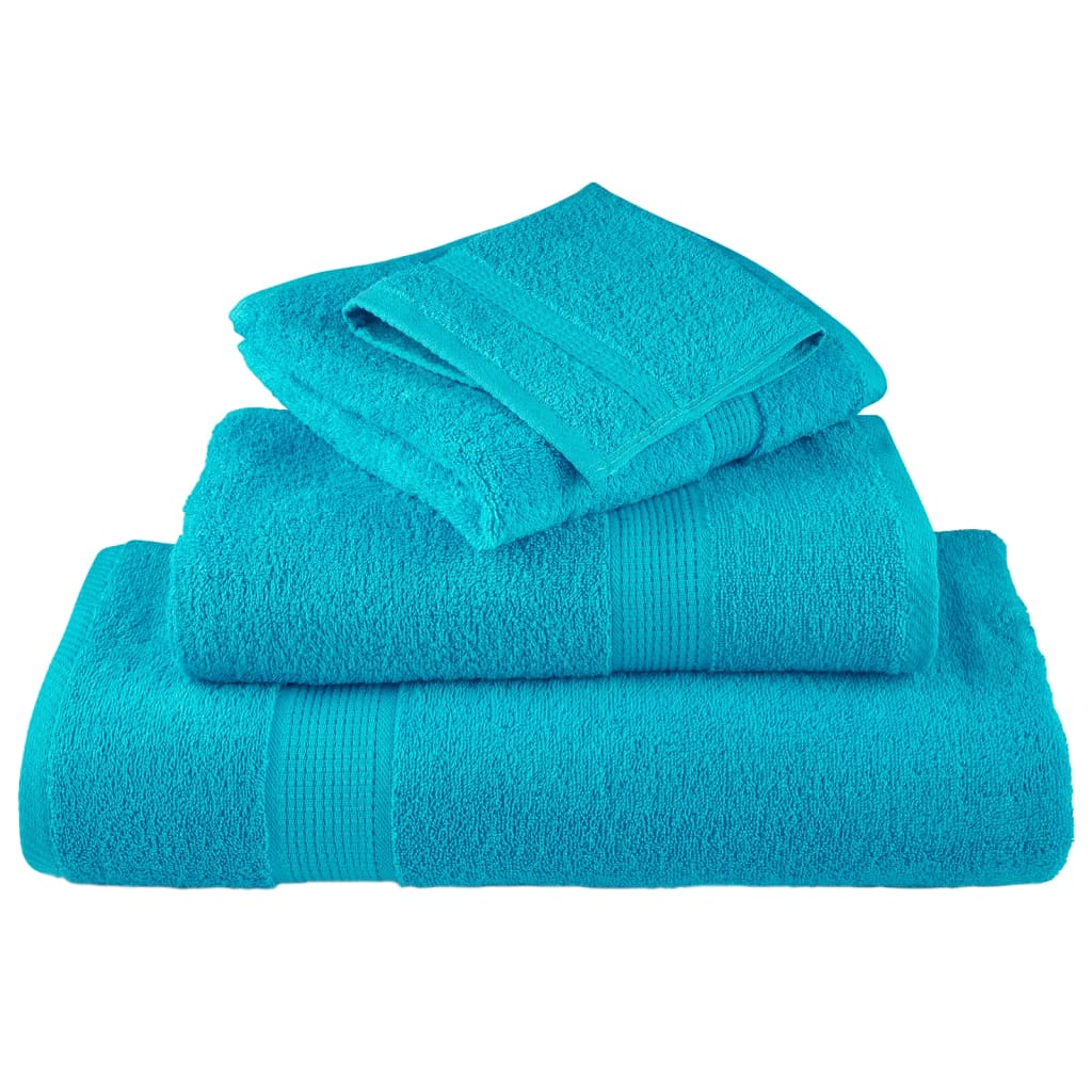 Premium Hand Towels SOLUND 4 pcs Turquoise 50x100 cm 600 gsm
