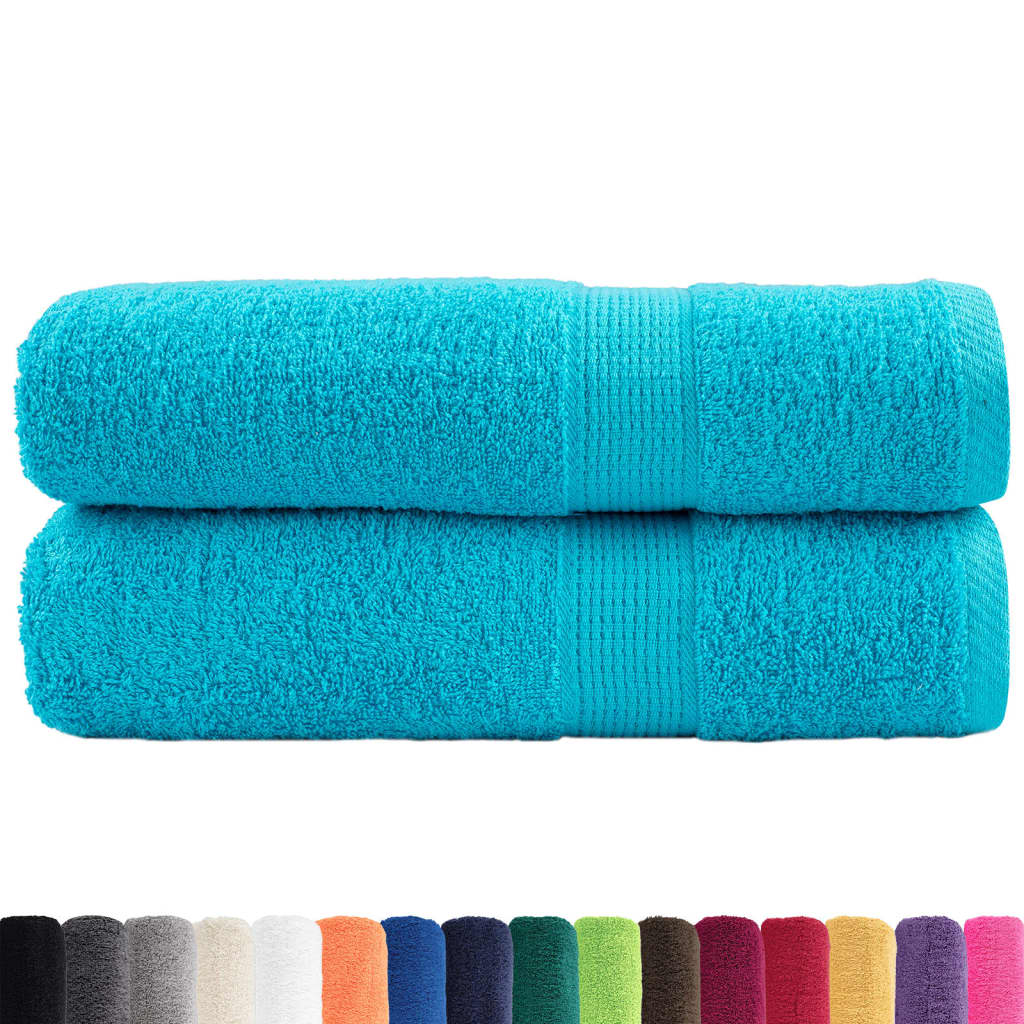 Premium Shower Towels SOLUND 2 pcs Turquoise 70x140 cm 600 gsm
