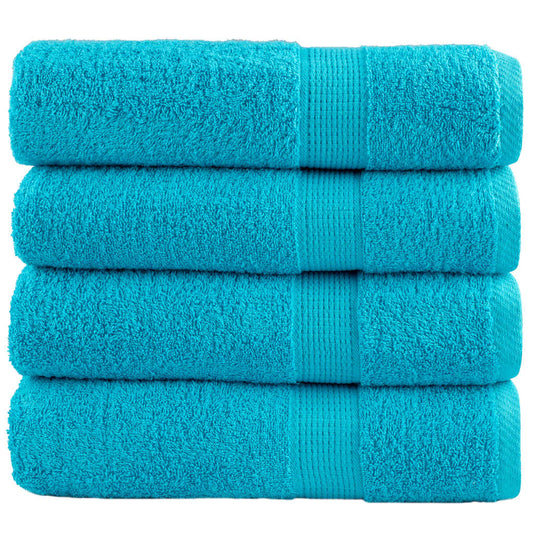 Premium Shower Towels SOLUND 4 pcs Turquoise 70x140 cm 600 gsm