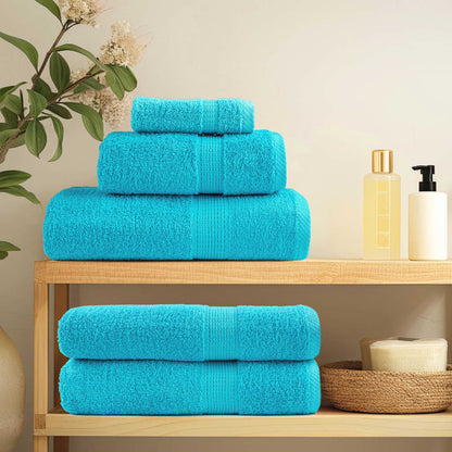 Premium Bath Towels "SOLUND" 4 pcs Turquoise 100x150 cm 600 gsm
