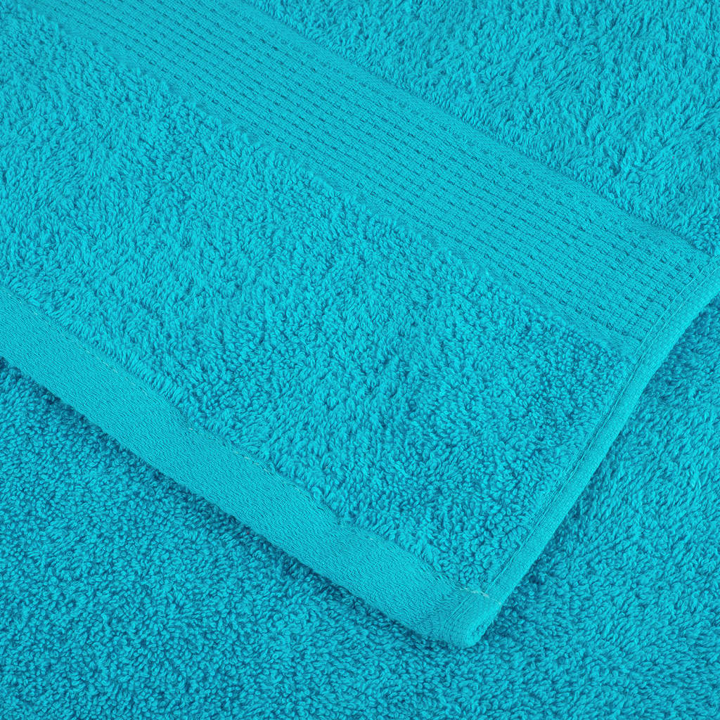 Premium Bath Towels "SOLUND" 10 pcs Turquoise 100x150 cm 600 gsm
