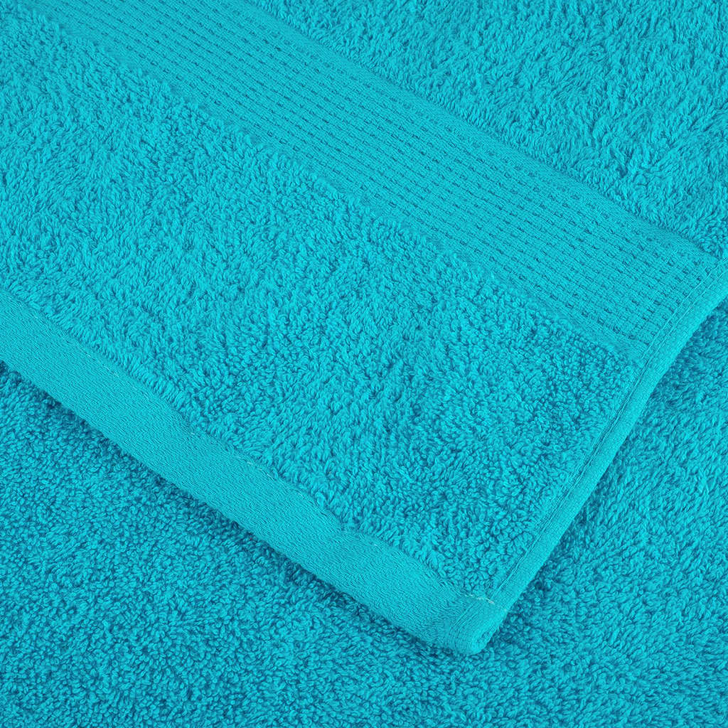 Premium Towels SOLUND 2 pcs Turquoise 100x200 cm 600 gsm