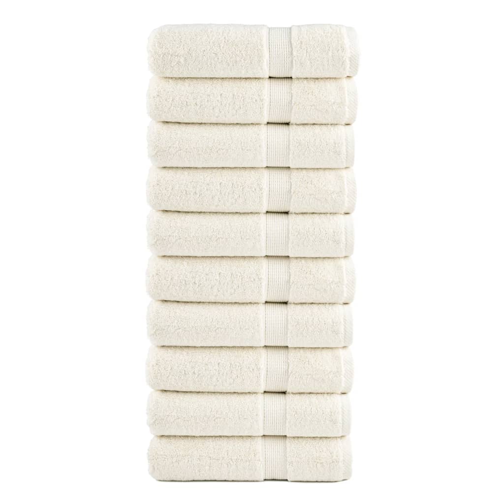 Premium Shower Towels SOLUND 10 pcs Cream 70x140 cm 600 gsm