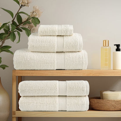 Premium Bath Towels "SOLUND" 2 pcs Cream 100x150 cm 600 gsm