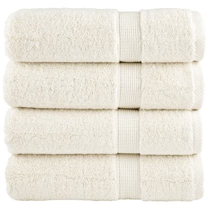 Premium Bath Towels "SOLUND" 4 pcs Cream 100x150 cm 600 gsm