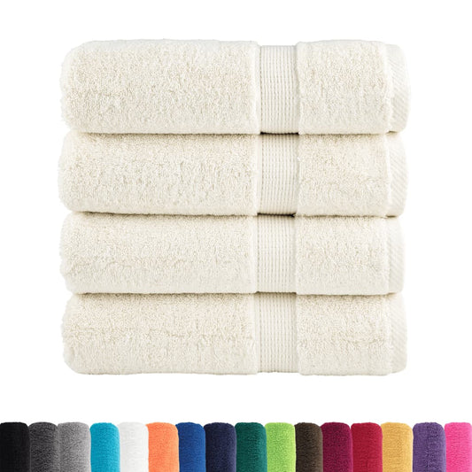 Premium Bath Towels "SOLUND" 4 pcs Cream 100x150 cm 600 gsm