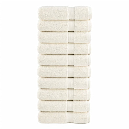 Premium Bath Towels "SOLUND" 10 pcs Cream 100x150 cm 600 gsm