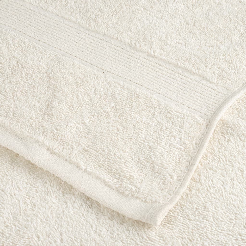 Premium Bath Towels "SOLUND" 10 pcs Cream 100x150 cm 600 gsm