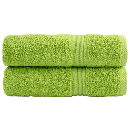 Premium Hand Towels SOLUND 2 pcs Apple Green 50x100 cm 600 gsm