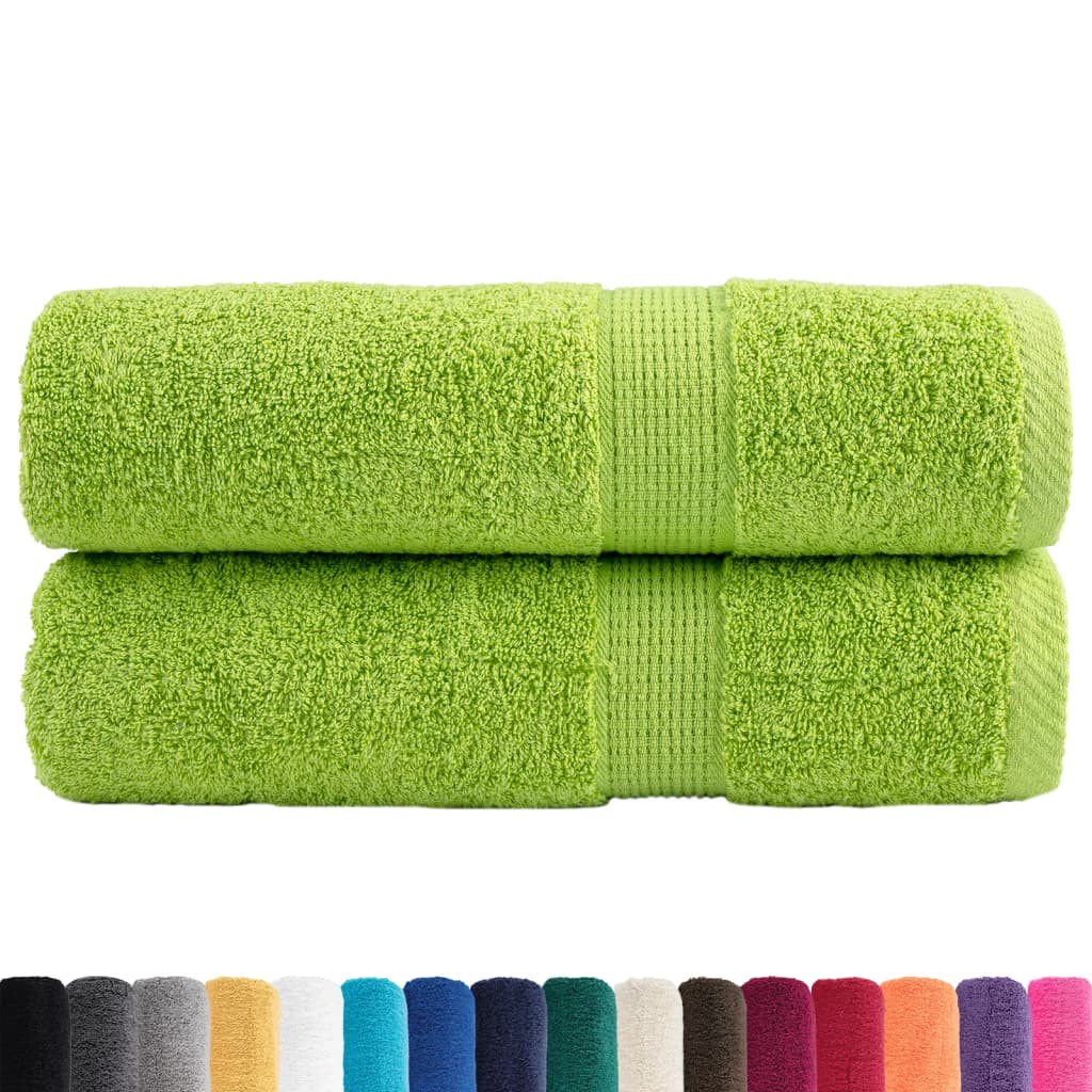 Premium Hand Towels SOLUND 2 pcs Apple Green 50x100 cm 600 gsm