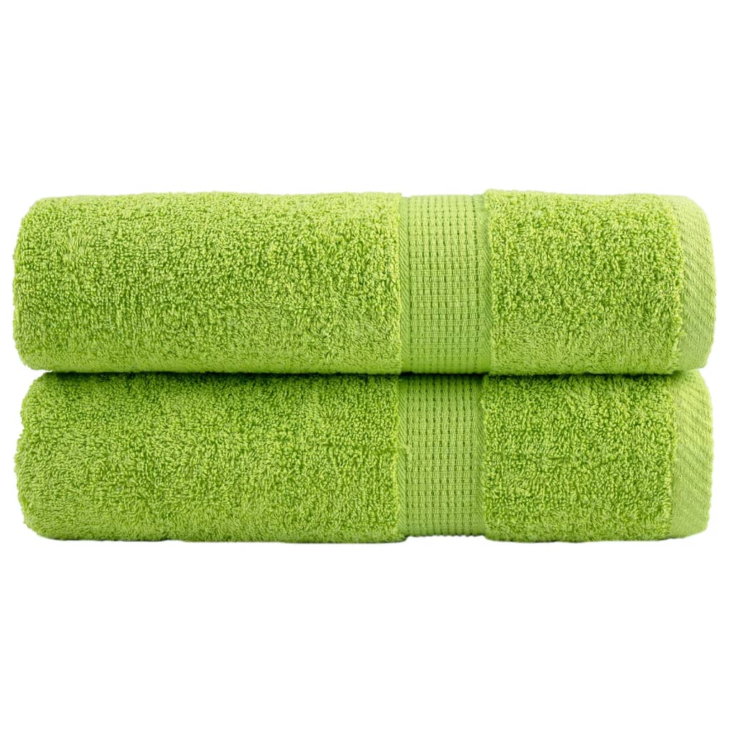 Premium Bath Towels "SOLUND" 2 pcs Apple Green 100x150 cm 600 gsm
