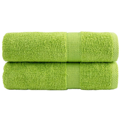 Premium Bath Towels "SOLUND" 2 pcs Apple Green 100x150 cm 600 gsm