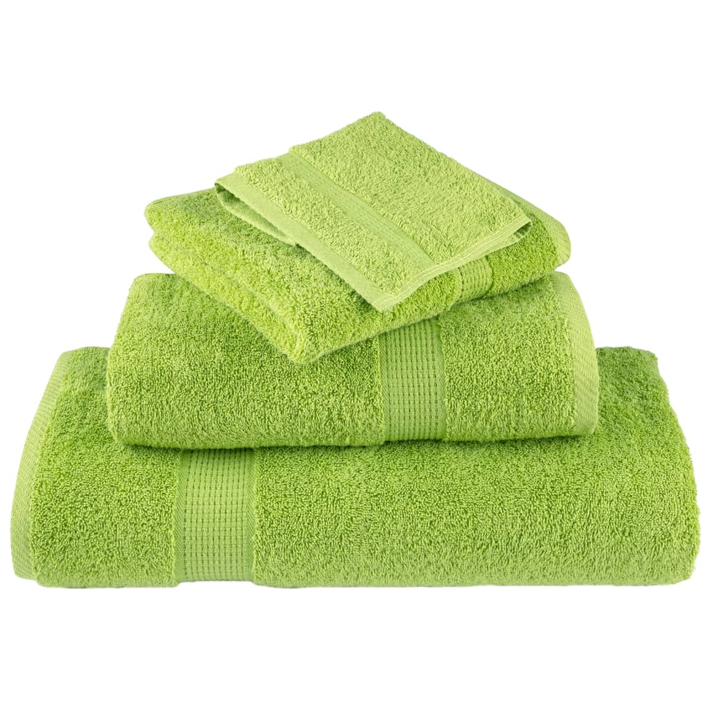 Premium Bath Towels "SOLUND" 2 pcs Apple Green 100x150 cm 600 gsm