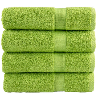 Premium Bath Towels "SOLUND" 4 pcs Apple Green 100x150 cm 600 gsm
