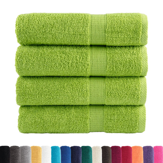 Premium Bath Towels "SOLUND" 4 pcs Apple Green 100x150 cm 600 gsm