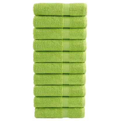 Premium Bath Towels "SOLUND" 10 pcs Apple Green 100x150 cm 600 gsm