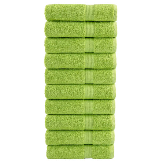 Premium Bath Towels "SOLUND" 10 pcs Apple Green 100x150 cm 600 gsm