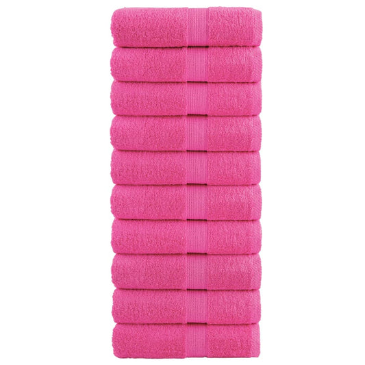 Soap Towel | Set of 10 | Pink | 100% ring-spun cotton | 30x30 cm | Square