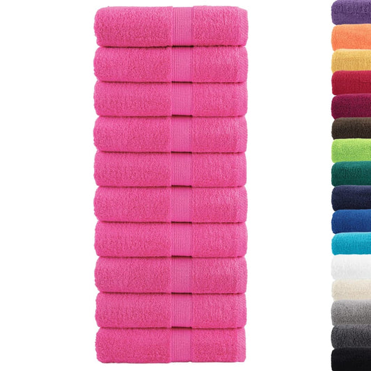 Premium Guest Towels SOLUND 10 pcs Pink 30x50 cm 600 gsm
