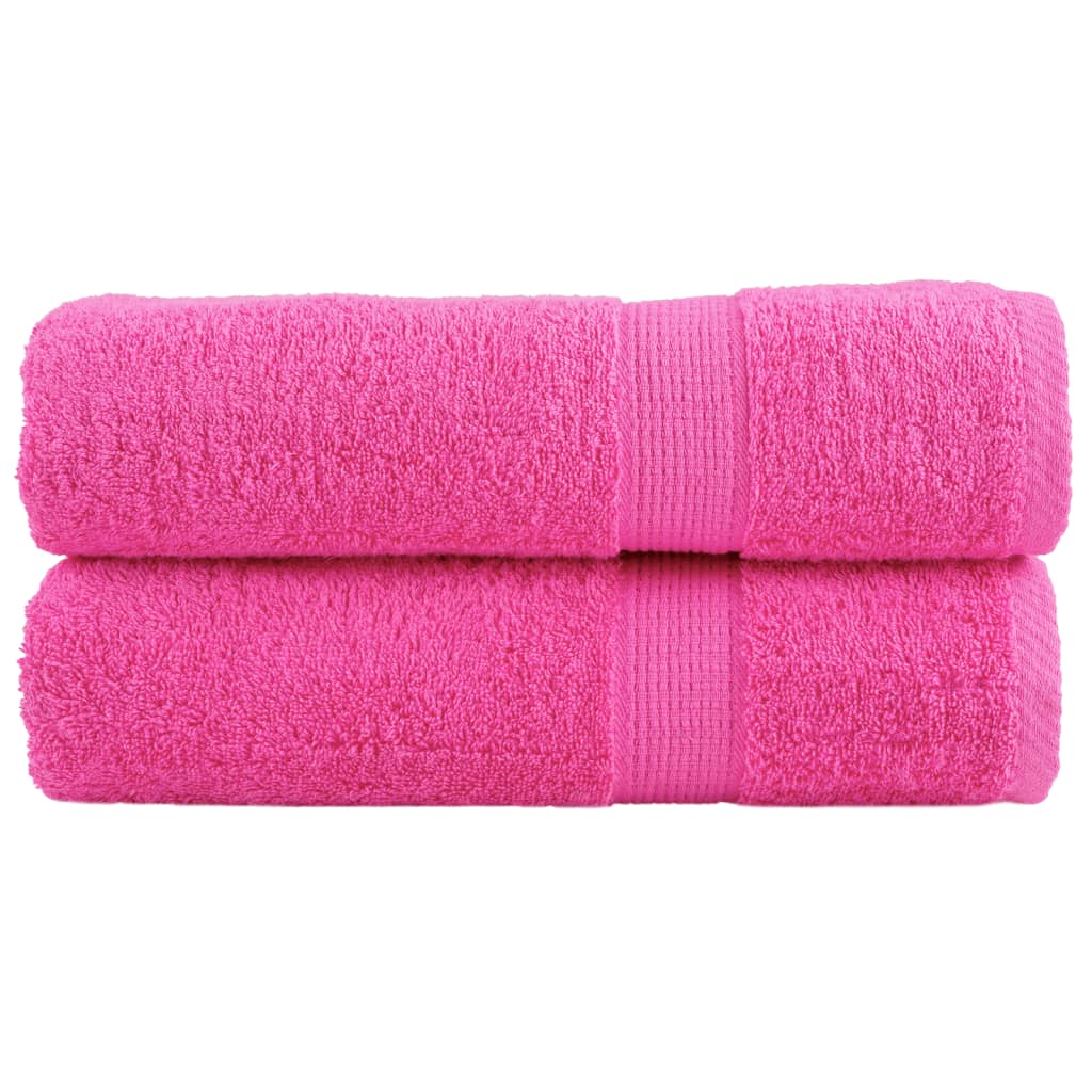 Premium Bath Towels "SOLUND" 2 pcs Pink 100x150 cm 600 gsm