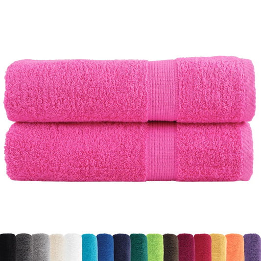 Premium Bath Towels "SOLUND" 2 pcs Pink 100x150 cm 600 gsm