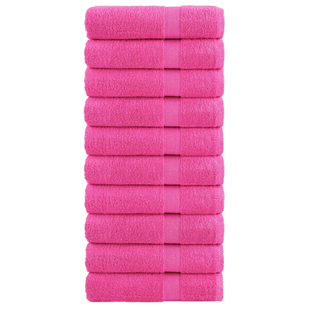 Premium Bath Towels "SOLUND" 10 pcs Pink 100x150 cm 600 gsm