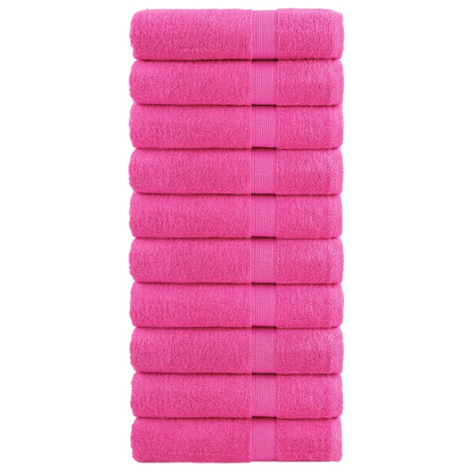 Premium Bath Towels "SOLUND" 10 pcs Pink 100x150 cm 600 gsm