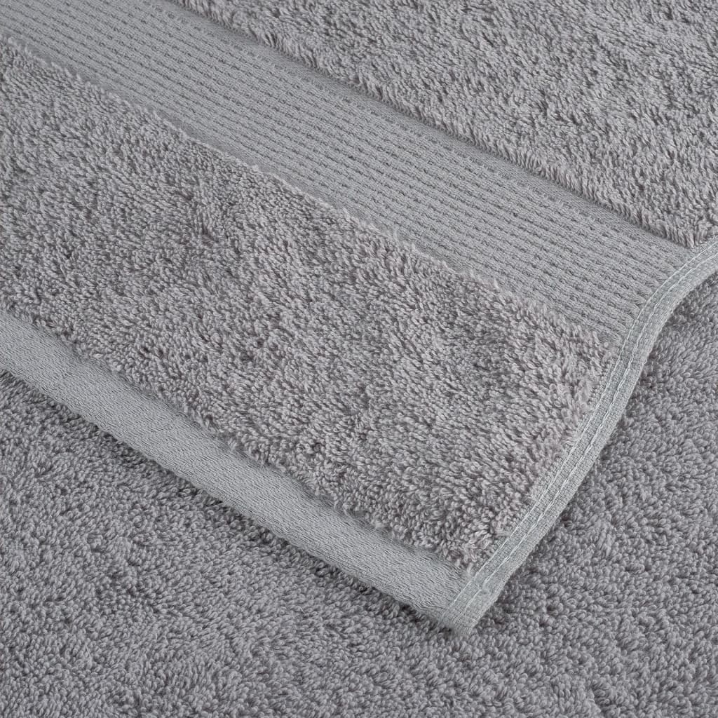 8 Piece Premium Towel Set SOLUND Grey 600 gsm
