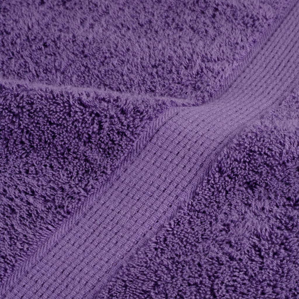 8 Piece Premium Towel Set SOLUND Purple 600 gsm