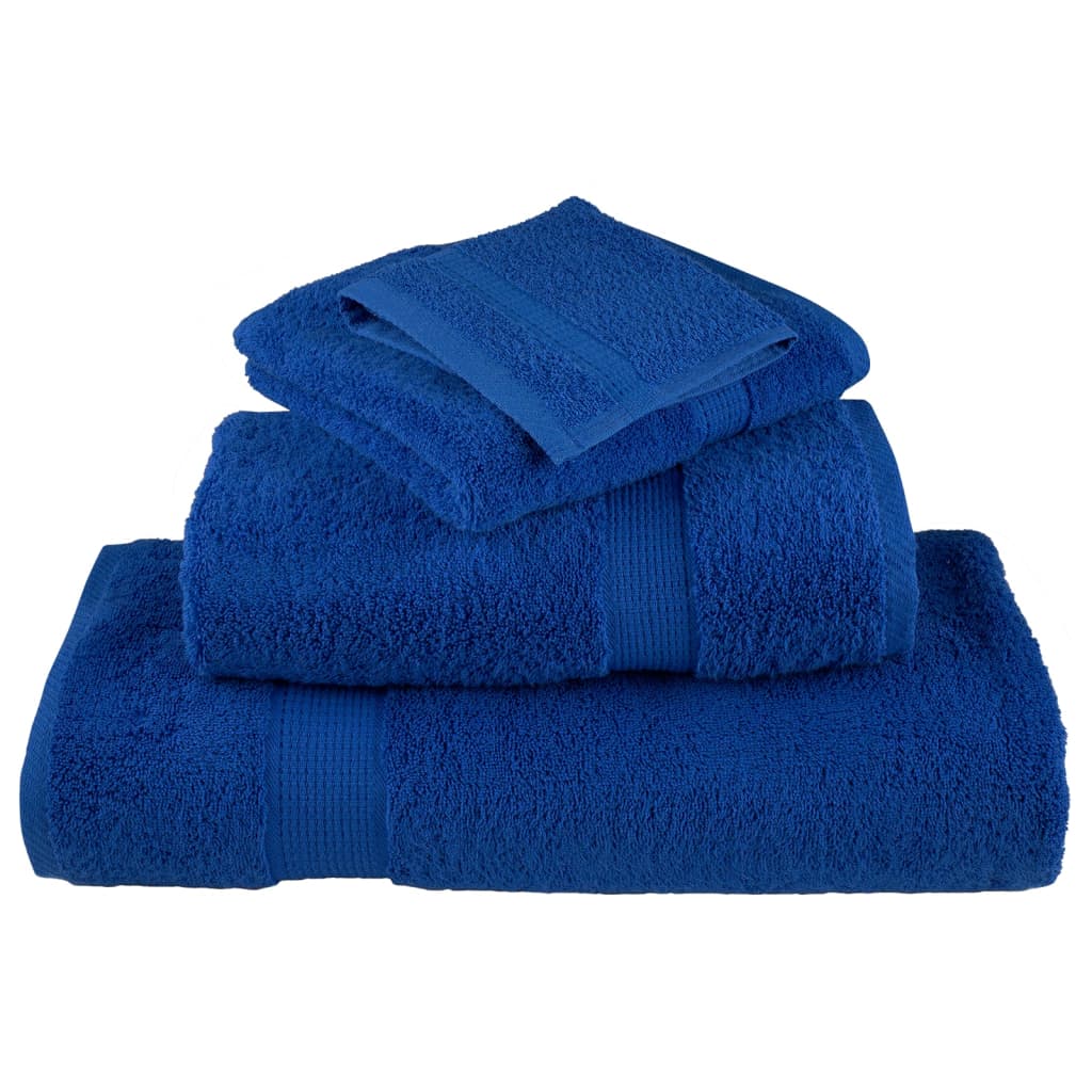 6 Piece Premium Towel Set SOLUND Blue 600 gsm
