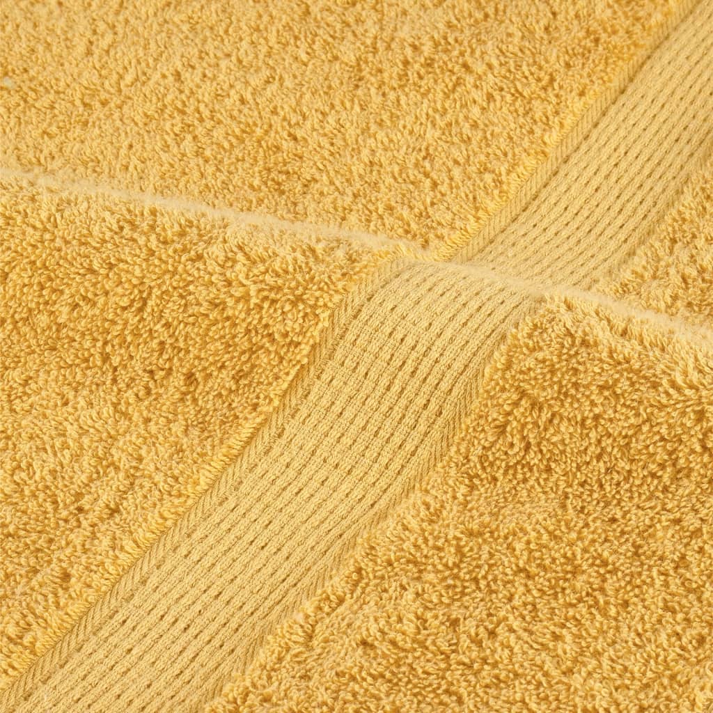 6 Piece Premium Towel Set SOLUND Gold 600 gsm
