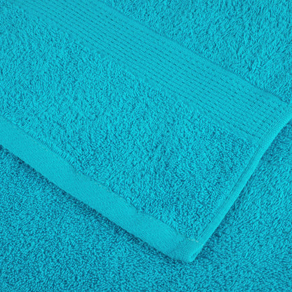 6 Piece Premium Towel Set SOLUND Turquoise 600 gsm