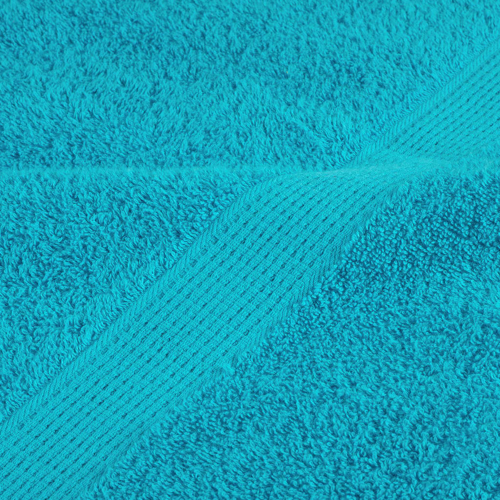 6 Piece Premium Towel Set SOLUND Turquoise 600 gsm