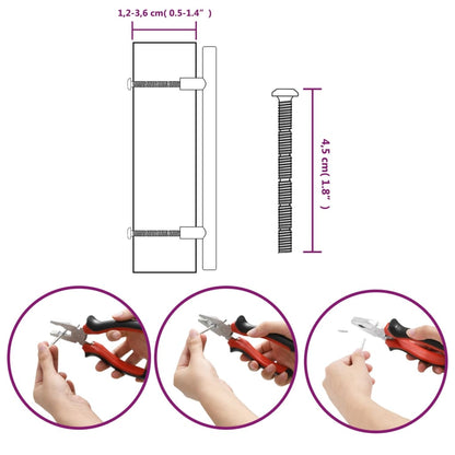 Cabinet Handles 20 pcs Silver 128 mm Stainless Steel