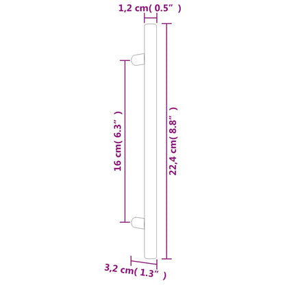 Cabinet Handles 20 pcs Gold 160 mm Stainless Steel