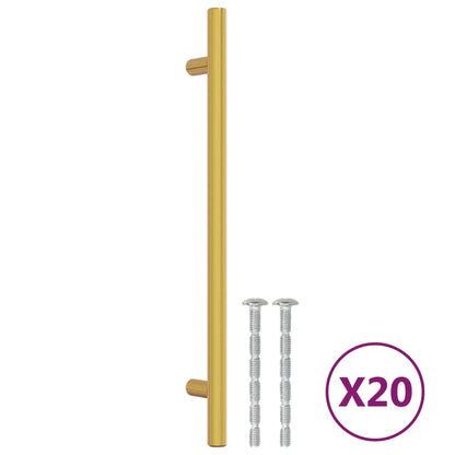 Cabinet Handles 20 pcs Gold 192 mm Stainless Steel