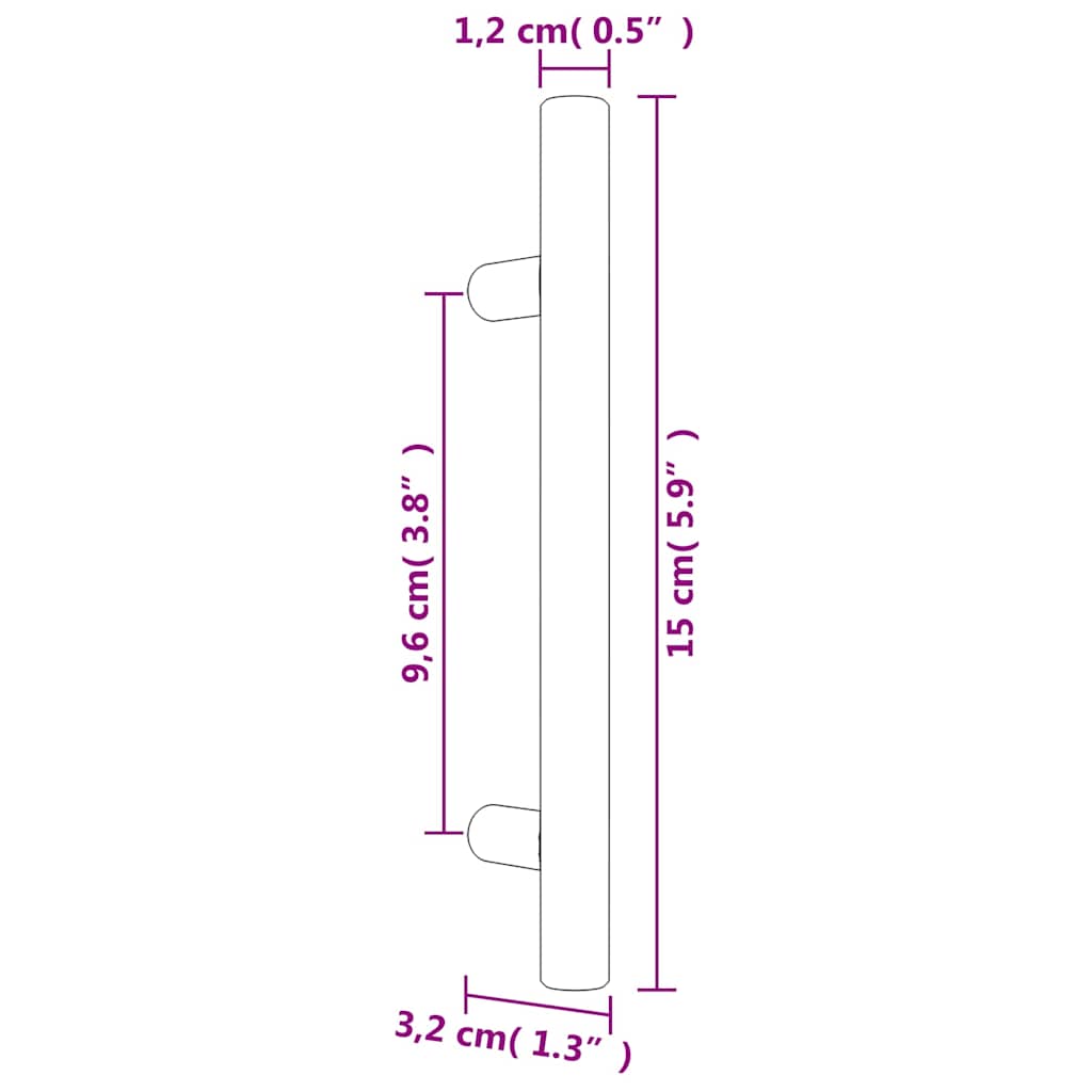Cabinet Handles 20 pcs Bronze 96 mm Stainless Steel